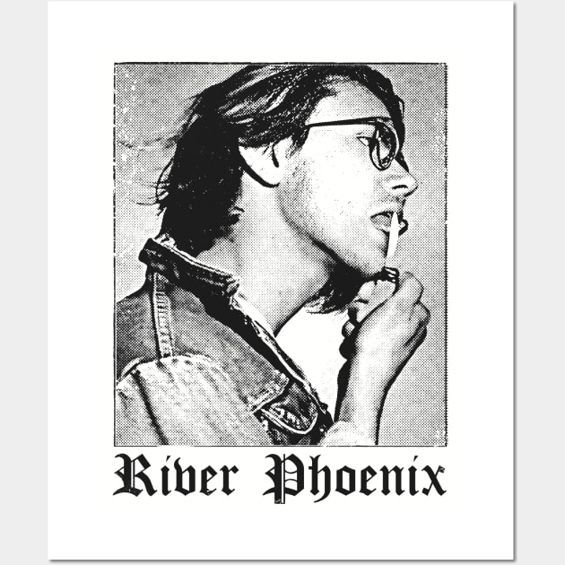 River Phoenix ////// 90s Aesthetic Fan Design Wall Art by unknown_pleasures